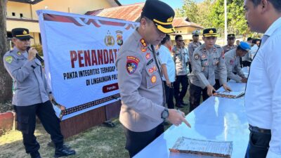 Polres Bima Tegaskan Komitmen Berantas Narkoba, Seluruh Personel dan ASN Teken Pakta Integritas