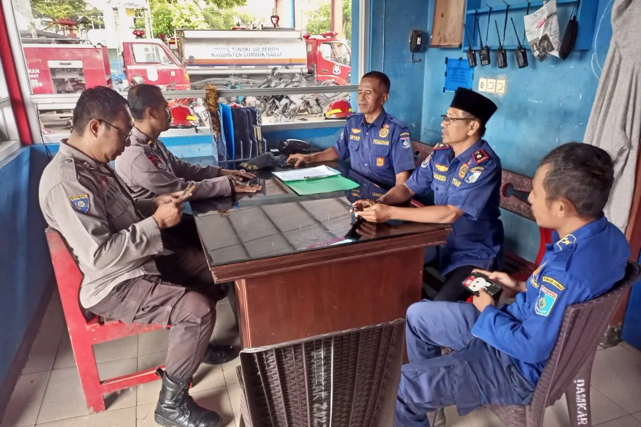 Satbinmas Polres Lobar Laksanakan Binkorwas ke Kantor Damkar