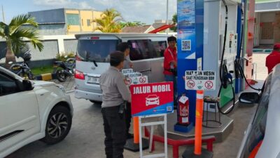 Polsek Labuapi Pantau SPBU Pastikan Distribusi BBM Aman