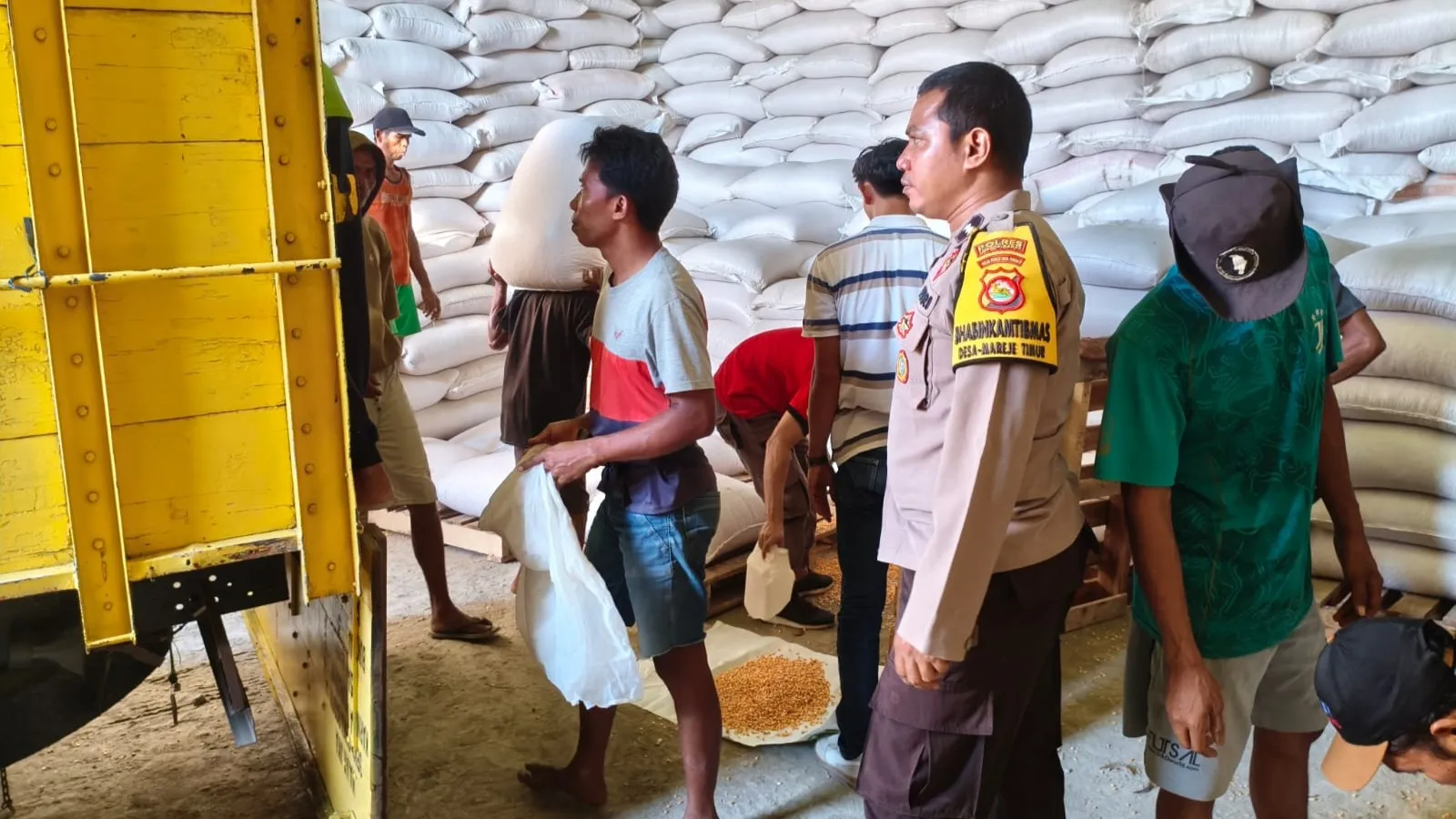 Sinergi Bhabinkamtibmas dan Petani Mareje Timur: Dorong Distribusi Hasil Panen Jagung Berkualitas ke Bulog