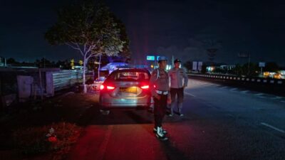 Cegah Kriminalitas, Polsek Labuapi Patroli Jalur Bypass BIL II