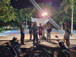 Jaga Keamanan Bundaran Gerung, Sat Samapta Polres Lombok Barat Intensifkan Patroli Perintis Presisi