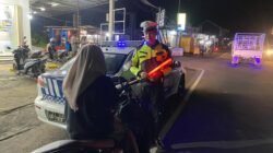 Satlantas Polres Lombok Utara Gelar Blue Light Patrol, Wujudkan Lalu Lintas Aman dan Kondusif