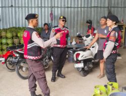 Cegah Kelangkaan Gas Melon, Sat Samapta Polres Lombok Barat Pantau Langsung Pangkalan LPG