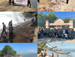 Sambut Hari Bhayangkara ke-80, Polsek KP3 Polres Bima Kabupaten Gotong royong Membersihkan Pantai Kalaki