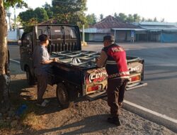 Polsek Kayangan Gelar Patroli KRYD, Sasar Bank, Pertokoan dan Tambak Udang Antisipasi 3C