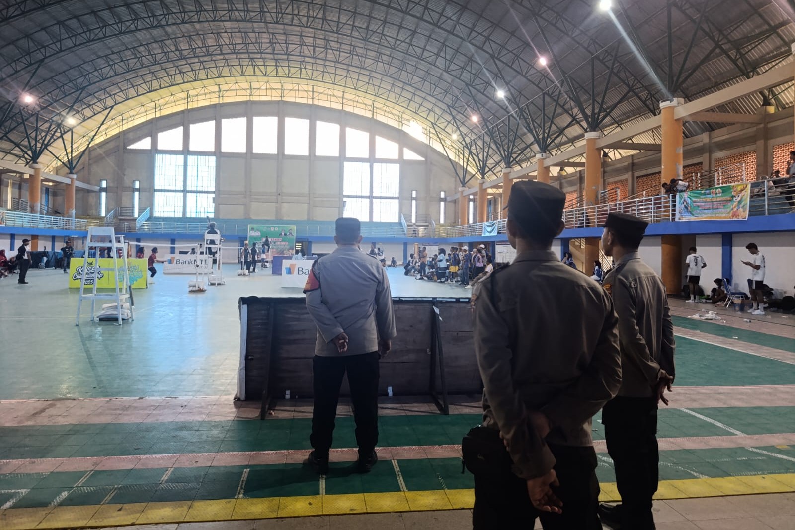 Amankan PORPROV XII NTB di Gerung, Polsek Lombok Barat Pastikan Pertandingan Berjalan Sportif