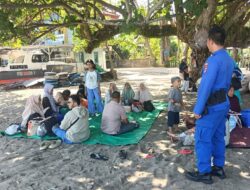 Jaga Keamanan Wisatawan, Polisi Gencarkan Pengamanan di Pantai Senggigi Lombok Barat