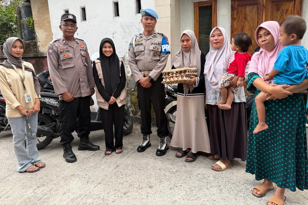 Gerakan Swadaya Personel Polsek Kediri, 168 Pekan Lawan Stunting di Desa Rumak