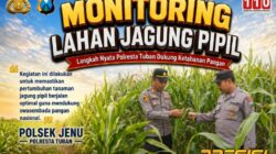 Polri Dukung Astacita, Polsek jenu Polres Tuban Turun Cek Tanaman Jagung Warga di Desa mentoso