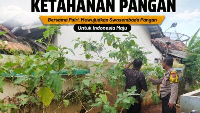 Polsek Tuban Dukung Ketahanan Pangan, Pantau Pemanfaatan Lahan Pekarangan Warga